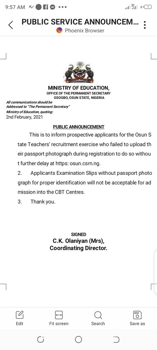 Ministry of Education Osun State (@osun_edu) on Twitter photo 