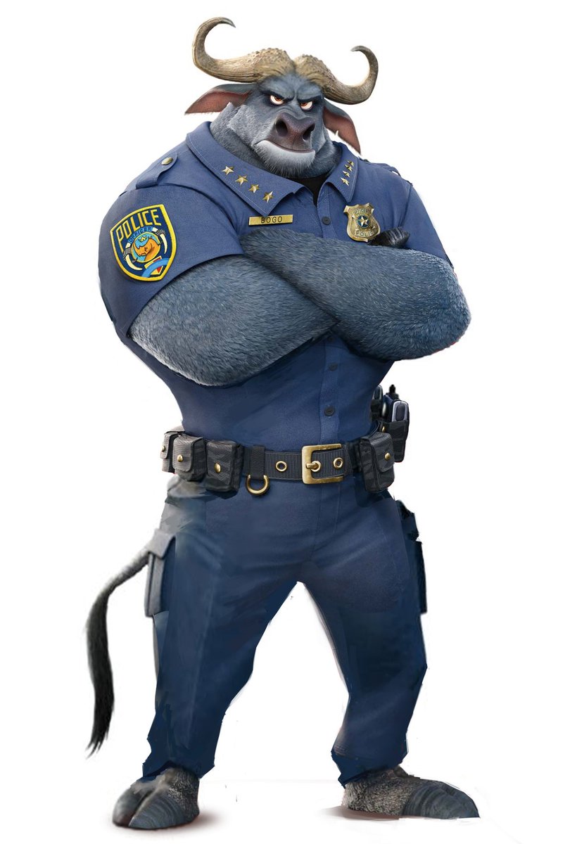 Lazydoog's tweet photo. #zootopia  the '' real''  chief bogo https://t.co/wl61JXREIS