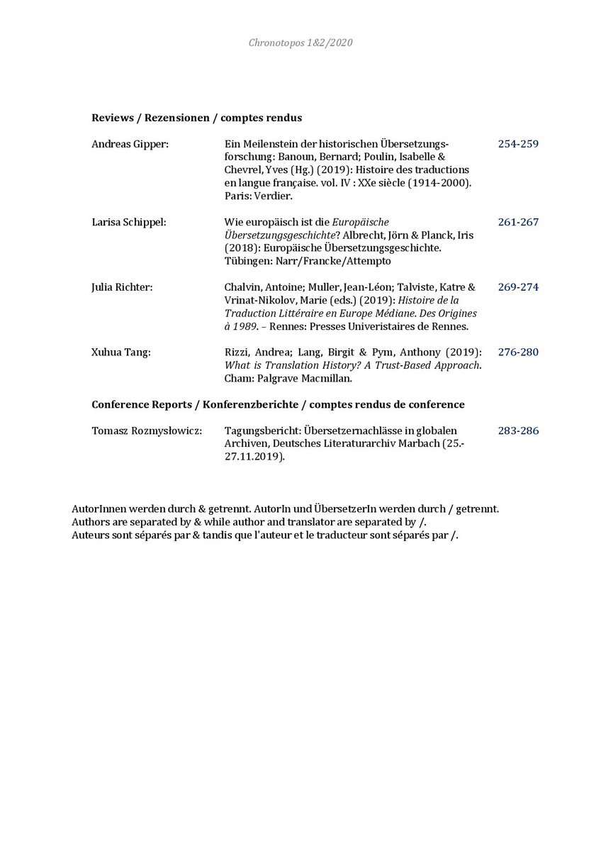 _Chronotopos's tweet photo. Good morning! The 2020 double issue is now available online! https://t.co/D8D9X8oZMh 

#translationstudies #translationhistory #openaccess https://t.co/nD6b9gW0r3