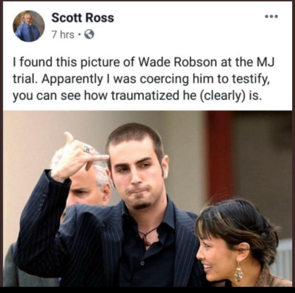 Wade Robson: I was forced to testify ".
Also Wade: