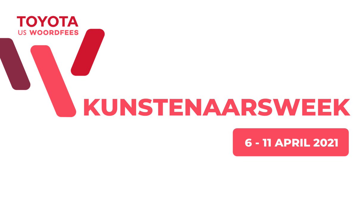 Ons is baie opgewonde oor die eerste Toyota US Kunstenaarsweek wat nuwe hoop en nuwe werk sal skep.
Alle professionele kunstenaars met loopbane in die uitvoerende kunste kan aansoek doen. 

Klik hier om meer uit te vind oor die Kunstenaarsweek:

woordfees.co.za/afr/nuus/die-w…