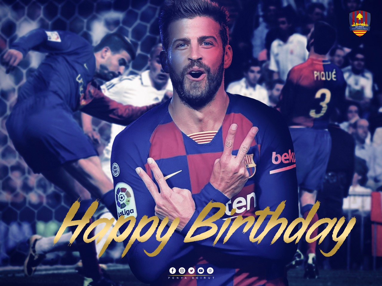 Happy Birthday to our current defender, and Future president Gerard Piqué who turns 34 years old today  