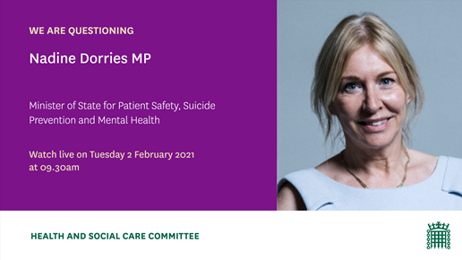 🕤 Tune in at 9.30 for the #HSCmaternitysafety session  

We're questioning <a href="/DHSCgovuk/">Department of Health and Social Care</a> Minister Nadine Dorries on maternity safety failings

🗣️ We'll also hear from 
@BWCHBoss, @TeamCMidO + <a href="/matthewcjolly/">Matthew Jolly</a>
 
📺 Watch here: parliamentlive.tv/event/index/45…
