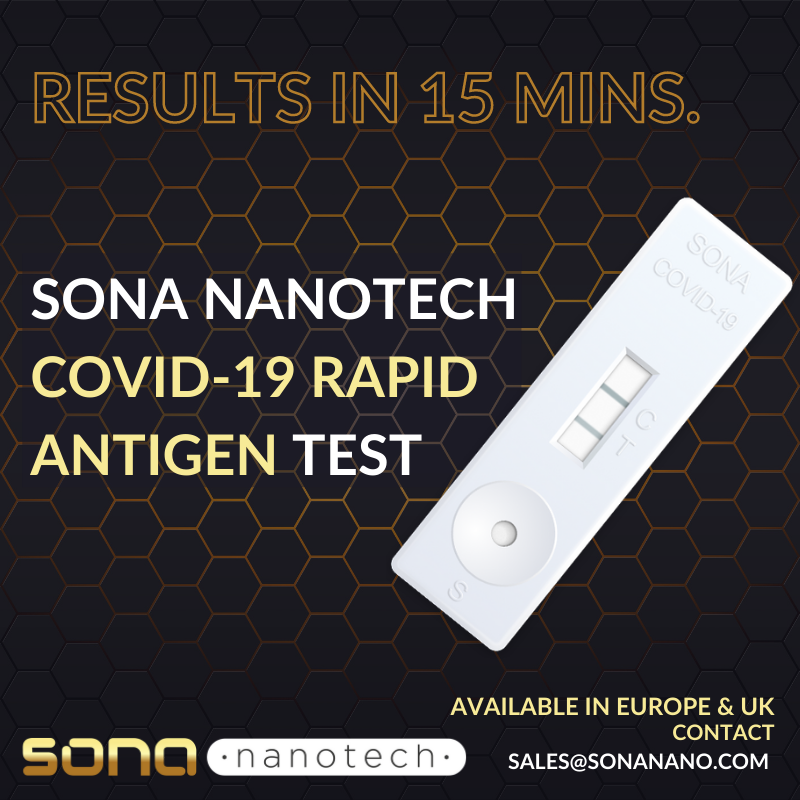 SonaNanotech's tweet photo. Rapid testing is essential to help #stopthespread of #COVID-19. Sona's COVID-19 Antigen Test, can help to identify those who may be contagious. Available in #Europe &amp; #UK .
Contact Sona: https://t.co/Rtg75XucdF

#rapidtesting #CEMark #workplacesafety #coronavirus https://t.co/igs2d3nHNG