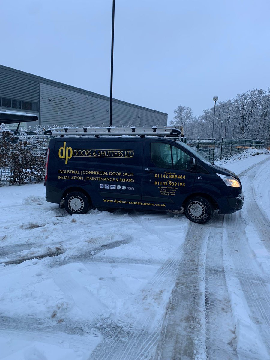 dp_Doors's tweet photo. Morning all, a bit of snow doesn't put our work force off! Office is open, phones are on, lads are loaded up and out, for all your industrial door needs give our friendly team a call any time of day (or night) where we will be more than happy to help. Stay safe! https://t.co/rPcVjULlWm