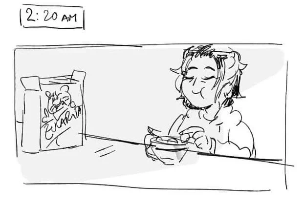 cereal. dry cereal at 2 am...
#hourlycomicday #hourlycomicday2021 