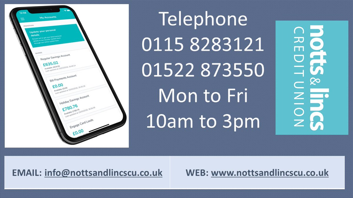 If you live or work in Lincolnshire or Notts, we’re open for Simple Savings and Affordable Loans
Use Free Credit Union App ✔️
Apply on line✔️
Email ✔️
Telephone ✔️
Visit the office ❌
No fees, no fuss, not-for-profit
ow.ly/pGF350DoGEQ
#Lincs #Notts #CreditUnion