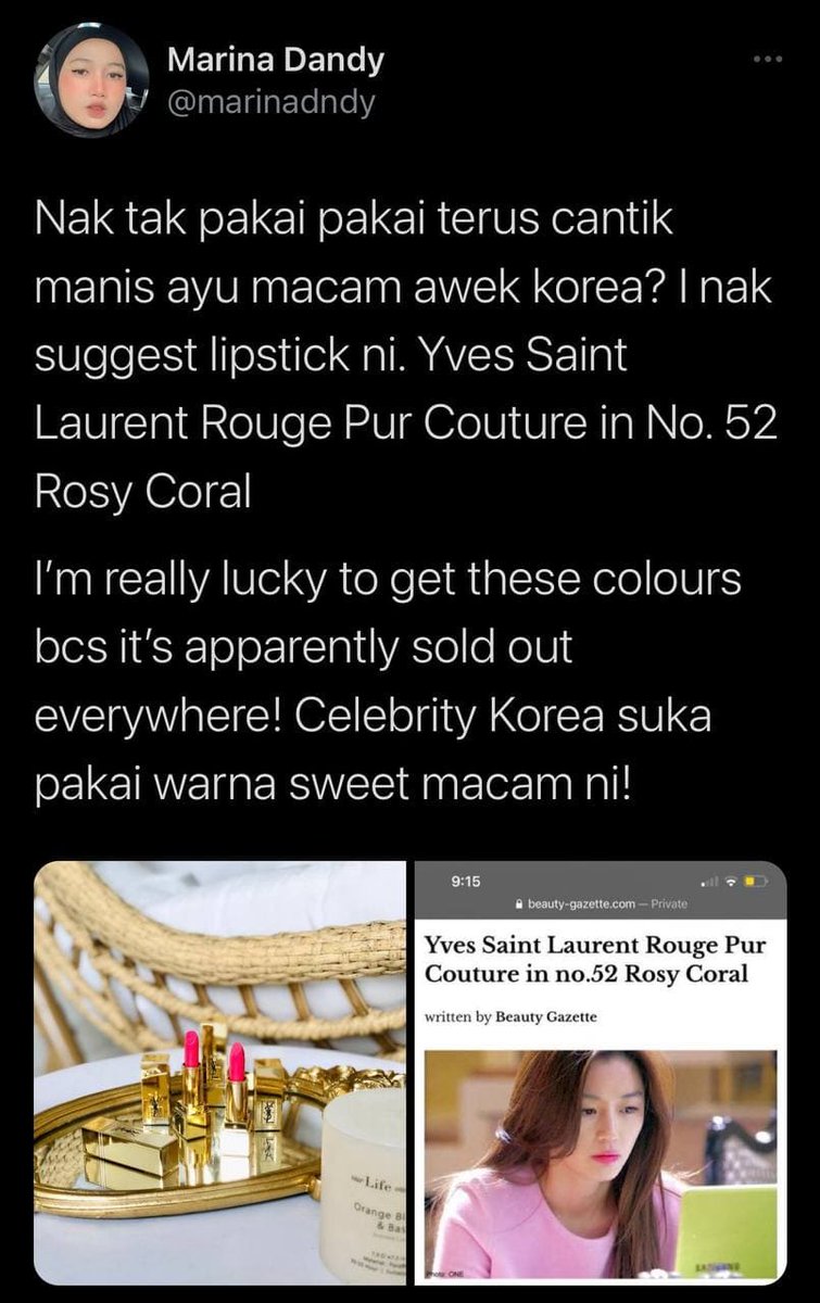 Okay ini contoh ayat yang Marina guna. Nampak macam simple kan? Marina cuba je lepas belajar, fuh order masuk tak berhenti!• Bayangkan..? • Nak tak .... ?• Siapa lagi .... ?• Sebab ... ?• Kongsikan ... ?Cuba korang lepas ni praktis & kalau berjaya pls let me know!