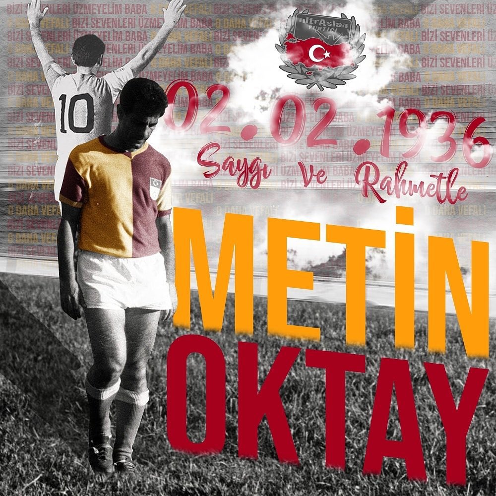 “Galatasaray; O daha vefalı." sözleriyle tek aşkı Galatasaray’ı elini kalbine götürerek yaşayan, Galatasaray’ın unutulmaz, efsane kaptanı Metin Oktay’ı doğum gününde saygı, sevgi, özlem ve rahmetle anıyoruz. #İyikiDoğdunTaçsızKral 
#uAYurtiçi