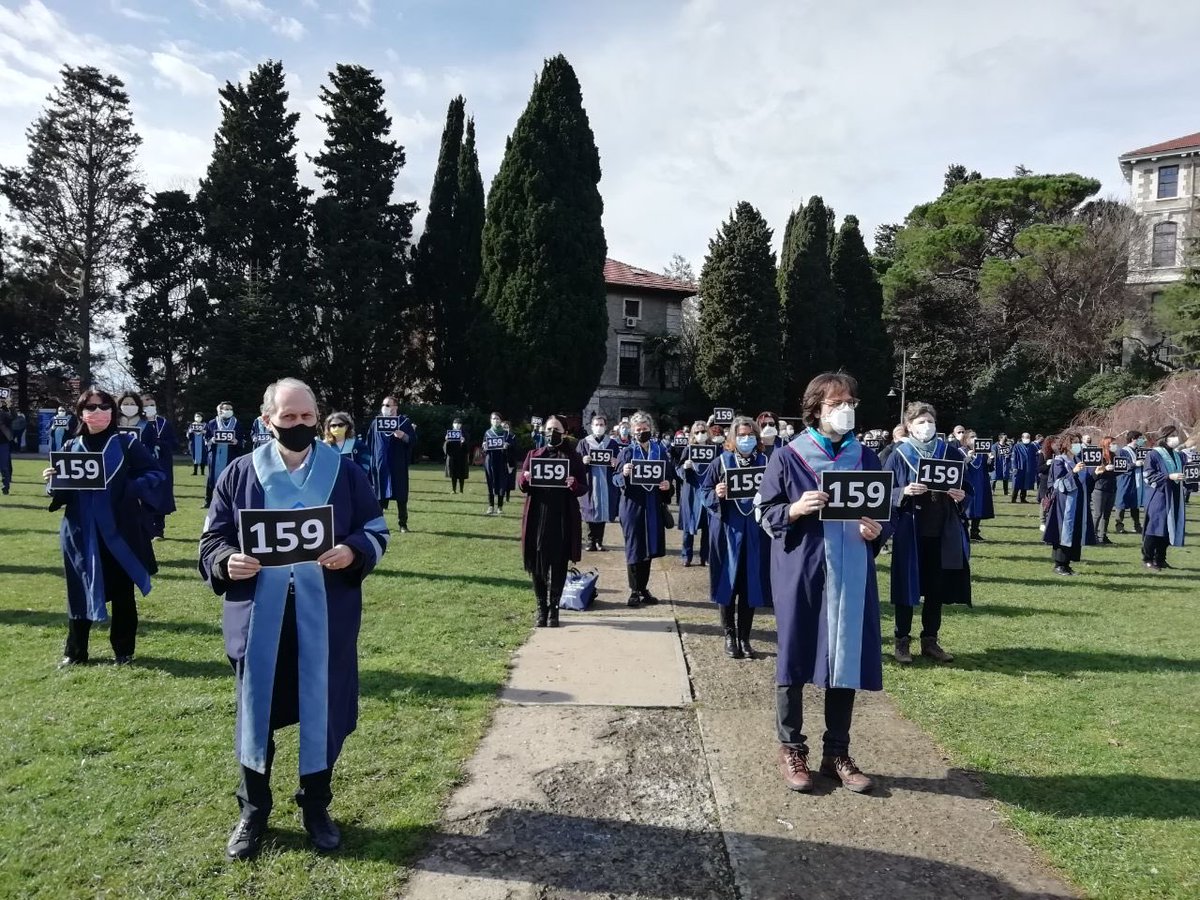 Turkey: Bogazici faculty today, after police detained 159 students yesterday.