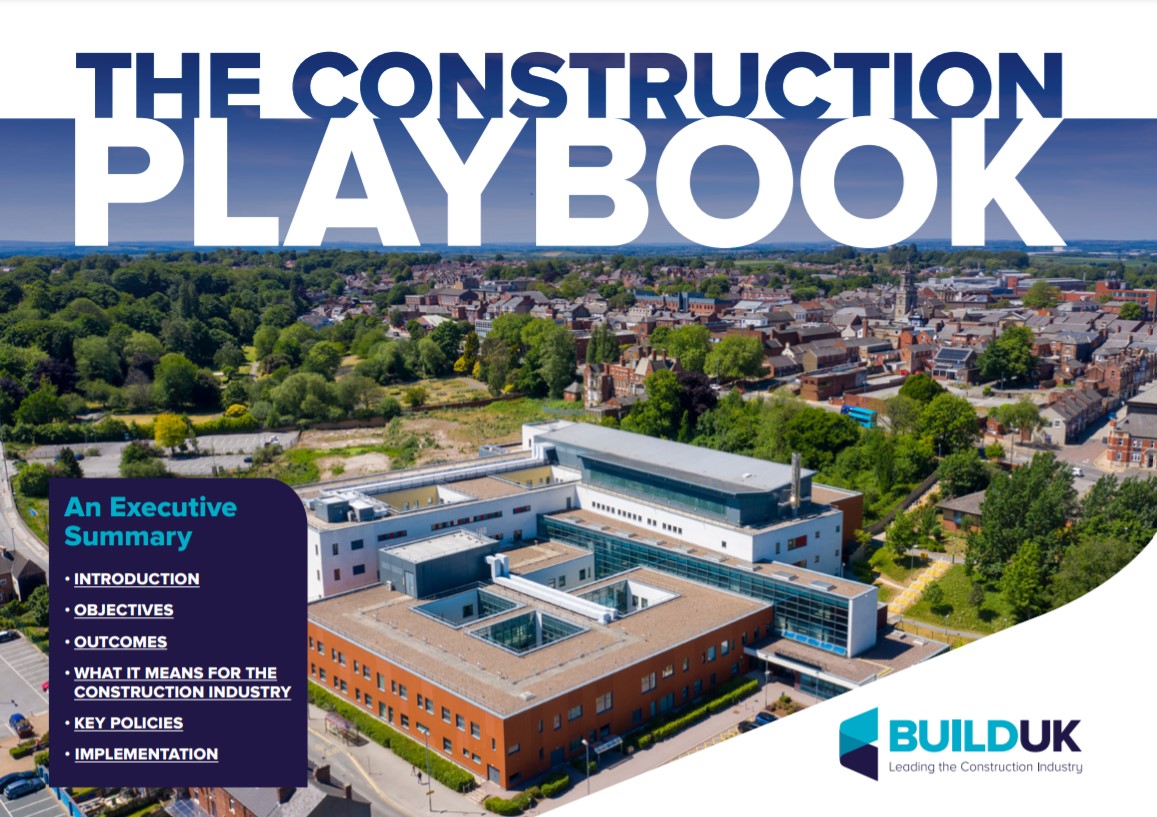 BuildUK's tweet photo. Build UK has published an executive summary of the #ConstructionPlaybook, providing an easy to read overview of the objectives and outcomes, the 14 key policies, and what it means for the industry:

https://t.co/d52RSVZLq8 https://t.co/GnTkZUxnhB