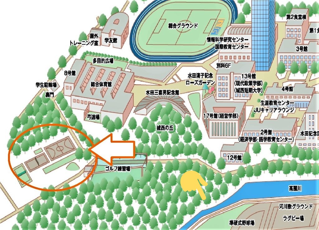 城西大学準硬式野球部は、選手、マネージャーを募集しています。
活動場所は、マップの指で指しているところです。
興味ある人は、DMきてください☺️