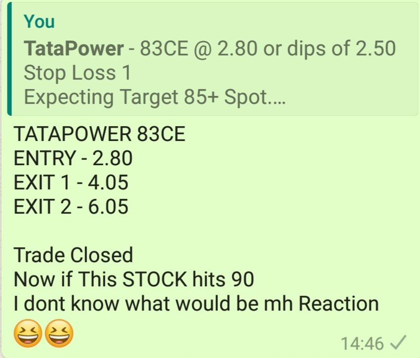 Raj_Ranga2002's tweet image. Another BlockBuster Day In February 
#LALPATHLABS/ #Tatapower 
Mega Tuesday 
#Nifty #BankNifty #OptionsTrading