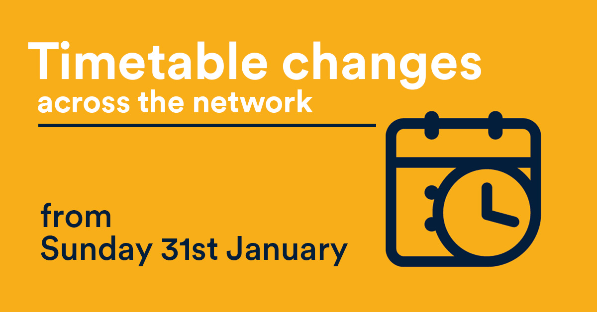 We have temporarily reduced our timetables in line with government guidance and in response to the introduction of the third national lockdown. Please check the details online before you travel > stge.co/H2Vz50DjlKl