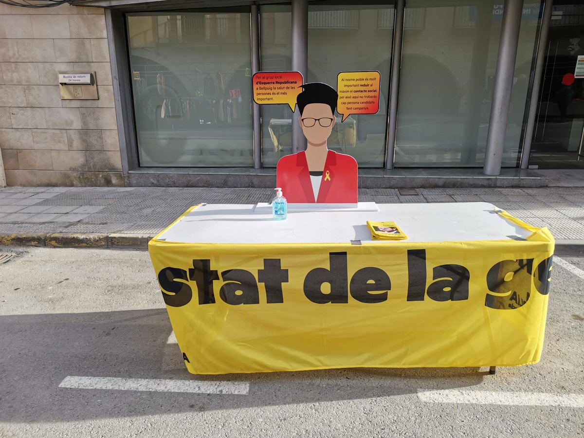 EBellpuig's tweet photo. A #Bellpuig considerem que lo primer és la salut. Fem #campanya segura ! #viaamplia #AlCostatDeLaGent #erc https://t.co/zFDt4FYWPG