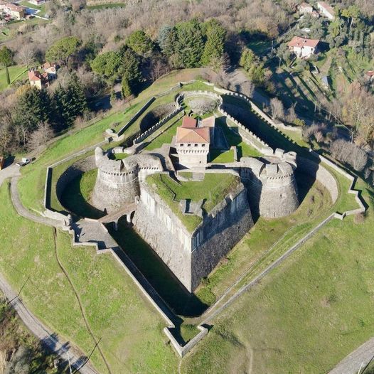 The fortress of Sarzanello near Sarzana, in the province of La Spezia (Italy),