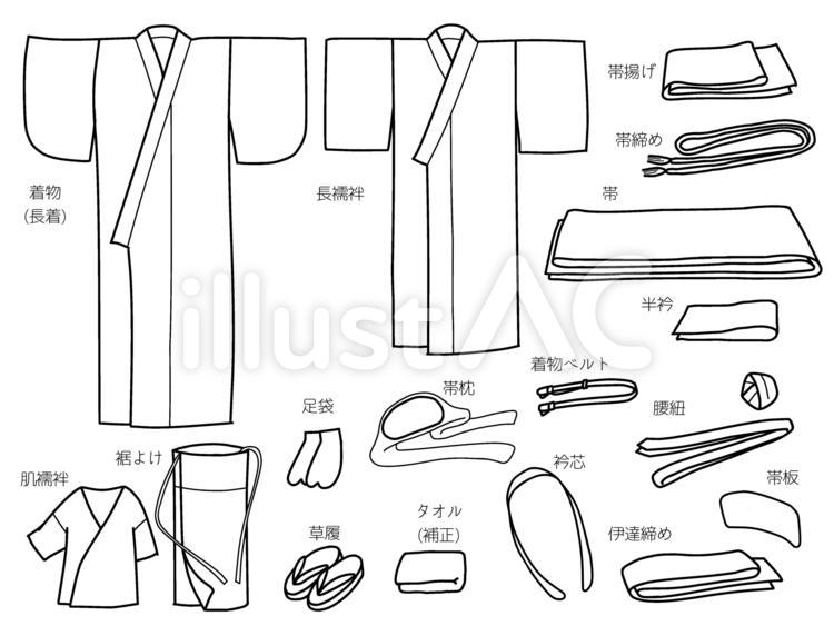 りめいく屋キャンディ 着付けに必要なもの一覧 手描きver 追加しました 前回も手描きだったけど T Co 09bmsbotbk 前回分かりにくかった帯枕が進化してる はず Dl無料 商用ok 加工okです 必要な方に届きますように イラストac 着物 着付け