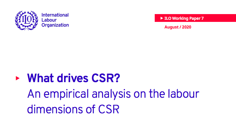 A new publication analyses the diversity of firms' approaches to labour related corporate social responsibility (CSR). It looks at the potential role of labour market institutions, inc. workers’ collective rights, to contribute to an effective CSR policy

bit.ly/36BtVYt