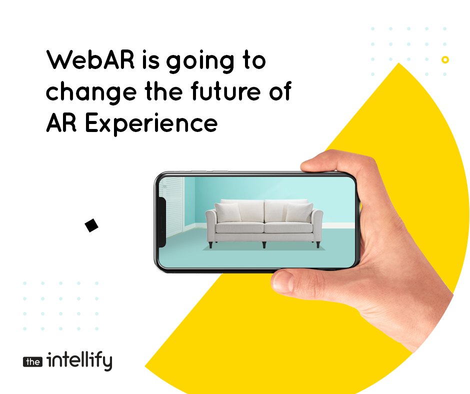The biggest perk that WebAR proposes to brands is releasing them from the pain out of creating and maintaining a native mobile apps. With a single click and high engagement, it's going to change the future of the AR Experience. #webar #augmentedreality #arexperience #theintellify