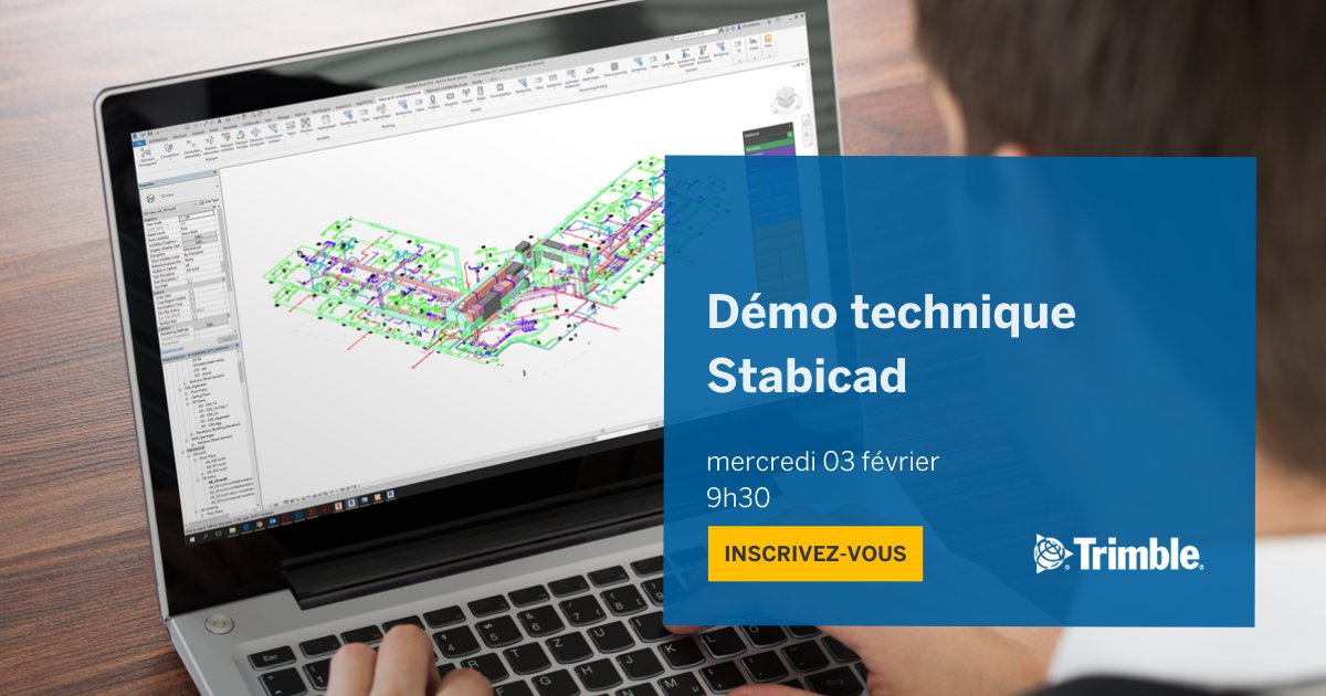 Cherchez vous un logiciel CAO/BIM ? Explorez Stabicad pour #Revit et/ou #AutoCAD. Rejoignez notre démonstration technique demain pour en savoir tout sur notre logiciel. 
👉Inscription : ow.ly/zix250DoMEM
