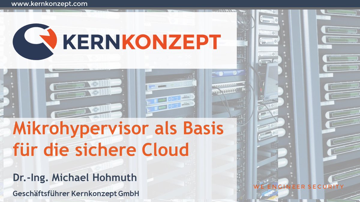 Was unterscheidet eine Cloud von einer hochsicheren Cloud, in der auch Aufgaben mit erhöhtem Schutzniveau gelöst werden können? Wie kann ein Hypervisor die Basis für eine hochsichere Cloud bilden? Am 02. Februar ab 13:05 in Saal 2. bsi.bund.de/DE/Service-Nav… #cloud #hypervisor