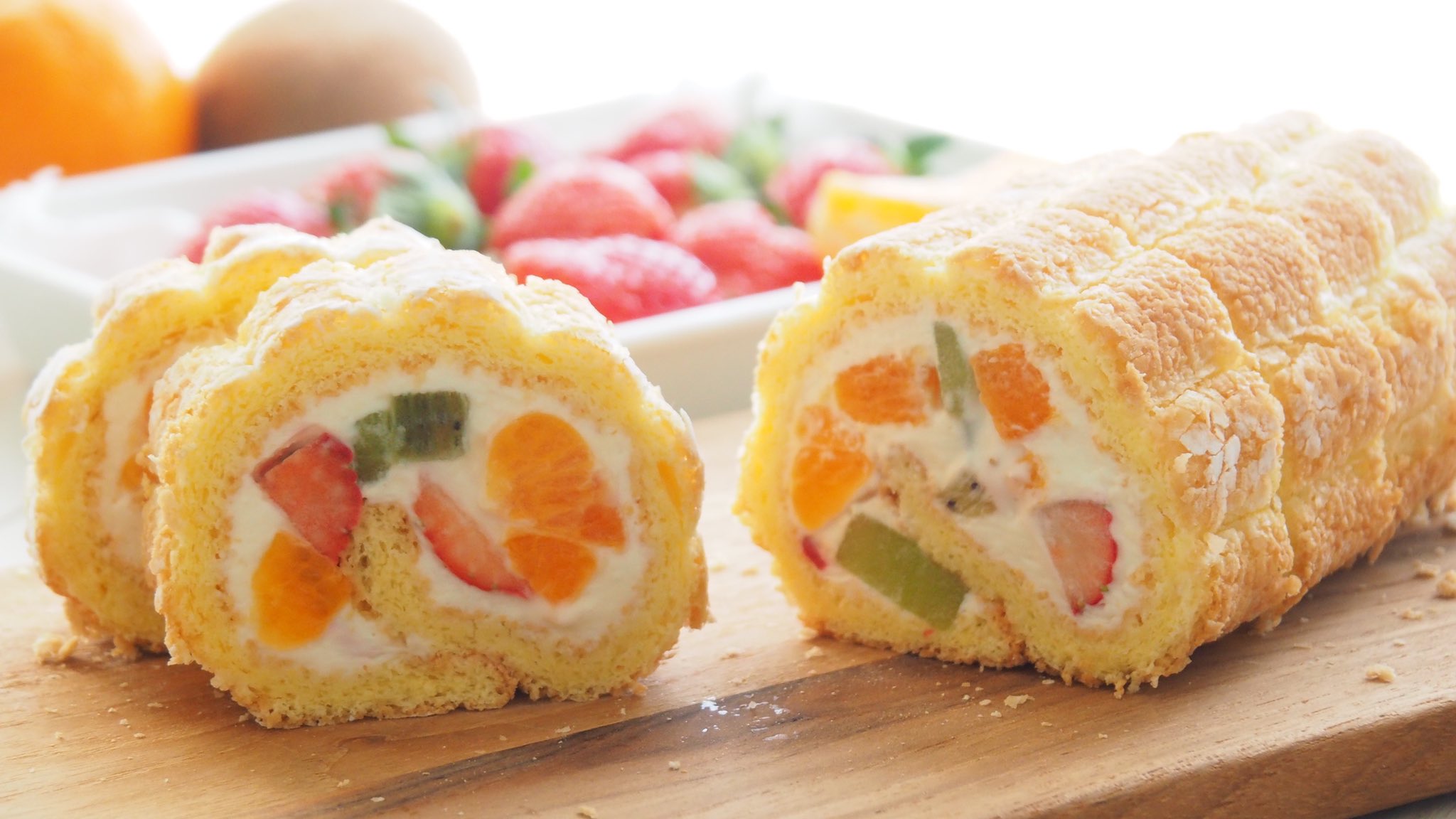 Moriricca ビスキュイ生地のフルーツロールケーキ作りました もこもこになってかわいい T Co Qt1kqah8wb お菓子作り好きな人と繋がりたい T Co Y6awqeakkt Twitter
