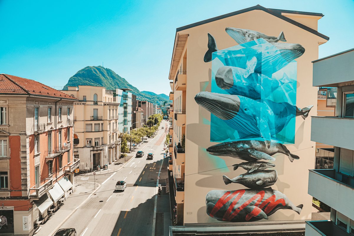 LuganoEventi's tweet photo. 🐋 Il ciclo di vita delle opere urbane. Il messaggio di AUL (Arte Urbana Lugano) in merito al murales "Close up" di @nevercrew: https://t.co/rgd810UMmT https://t.co/22O1B1wwGi