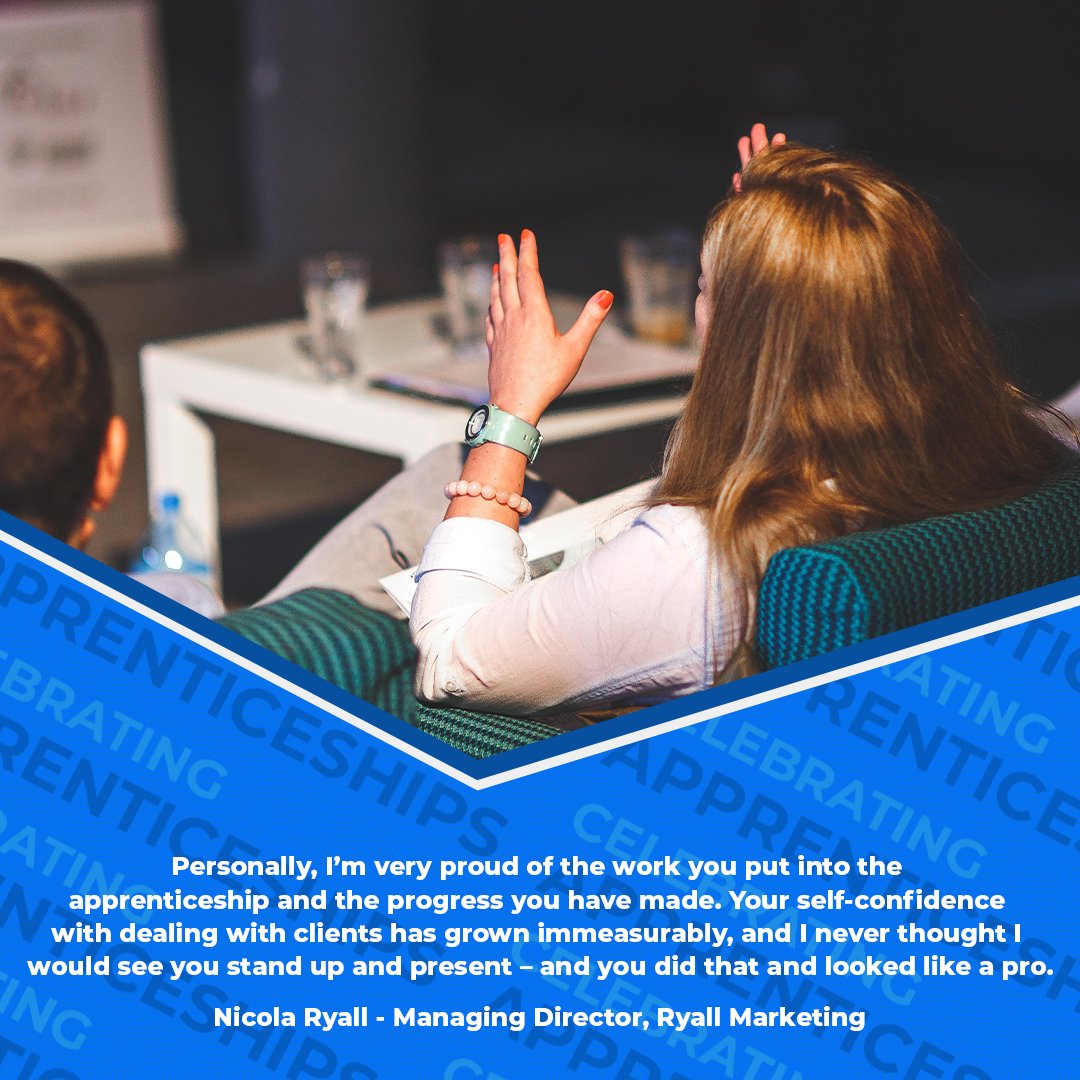 EofEAAN's tweet photo. An inspirational quote from Nicola, Managing Director at @RyallMarketing #CelebratingApprenticeships #AppClassOf2020
Read Chloe's full case study at https://t.co/vkw0j5B5hz https://t.co/varC4EDV8m