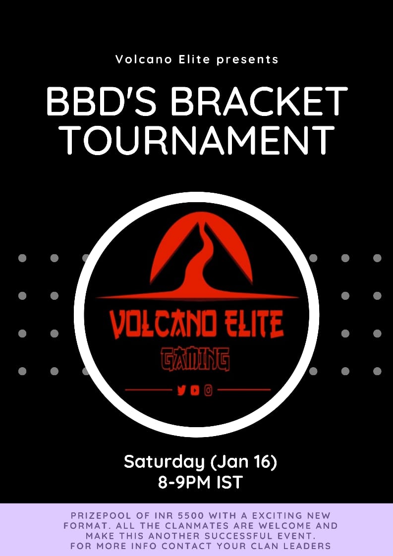 volcano_elite_'s tweet photo. Congratulating Winners of Our BBD's Tournament.
Top 3 players are:-
1. @DVJCRIND 
2. @kumar_devershi 
3. Axel Blaze https://t.co/itH93doYWm