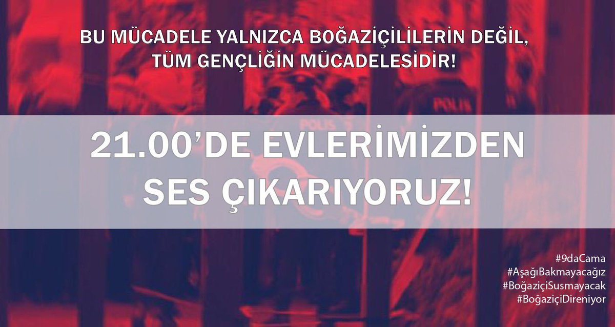 SavunOdtu's tweet photo. Nefes aldığımız her yeri mücadele alanına çevirelim; odamız, iş yerimiz, sokağımız, fabrikamız ve her nerede direniş için çarpıyorsa kalbimiz ordan ses verelim. Saat 21.00'da ses çıkarıyoruz. Islıklar, alkışlar, tencere-tavamız ve gerekirse sloganlarımızla
#9daCama https://t.co/ALVknLaPt0