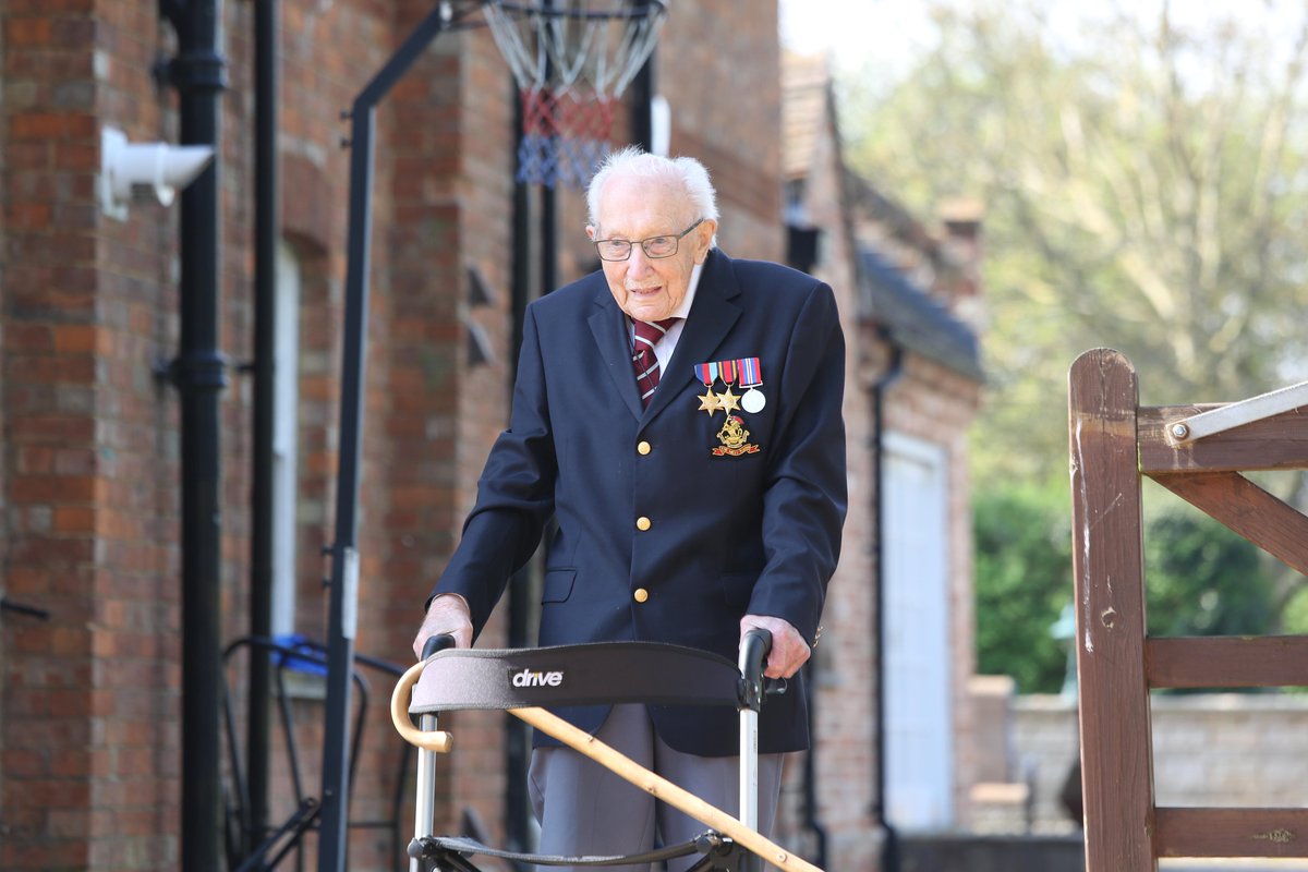 The WW2 veteran inspired the nation when he raised more than £32 million for the NHS