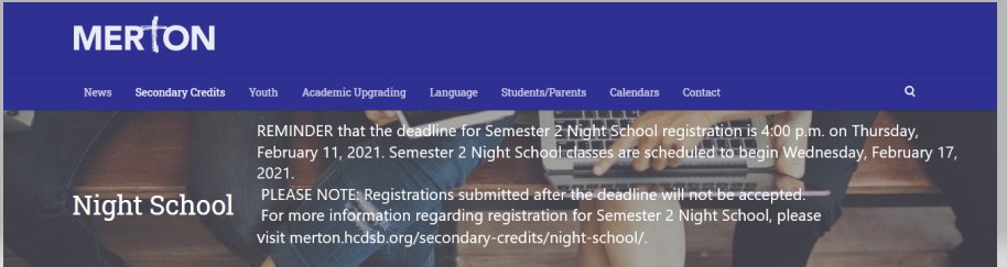 Night School Deadline February 11!  <a href="/AssumptionHCDSB/">Assumption</a>