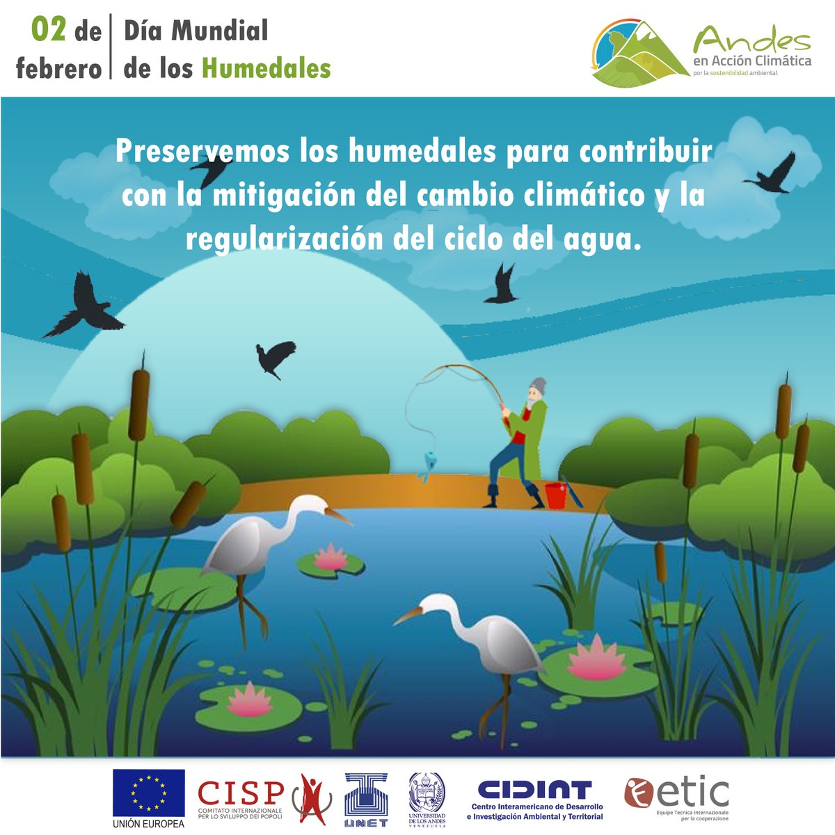 Desde Andes en Acción Climática celebramos el Día Mundial de los Humedales promoviendo su preservación y aplicación de acciones de reforestación e implementación de barreras verdes en cauces de ríos y quebradas, como estrategias de mitigación y adaptación al cambio climático.