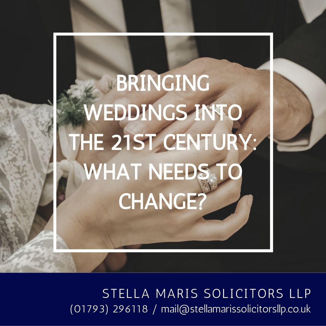 The laws on weddings date back to 1836, and have rarely been updated since. The Law Commission is looking at how wedding laws should be updated to fit in with today's society: here's what could change.

stellamarissolicitorsllp.co.uk/2021/02/02/bri…

#weddings #marriage #familylaw #lawcommission