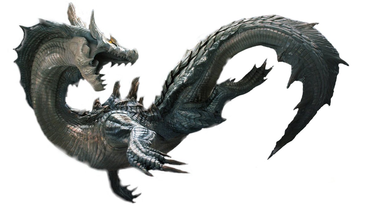 Lagiacrus is a fast swimmer with the help of its scales and the countless fins on its body. Although it isn't shown on this sketch of its skeleton, Lagaicrus's fins (Hood, feet, and tail) are filled with flexible yet hard cartilage. It can also move the hood on its neck freely.