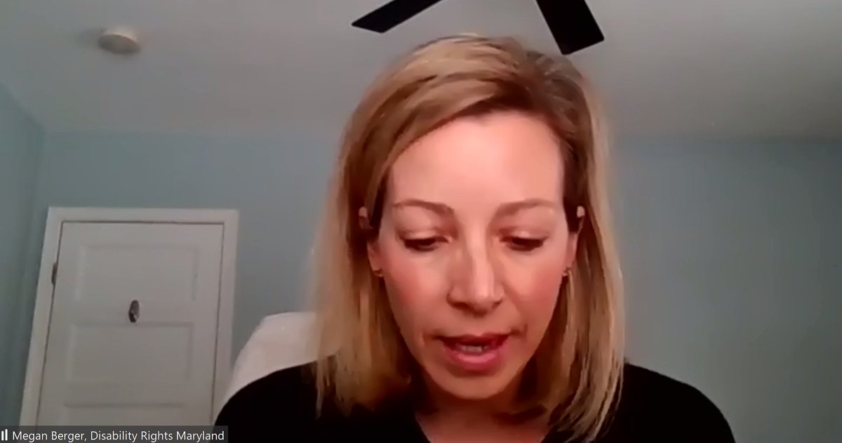 Megan Berger of  @DisabRightsMD says that she's had clients talk about negative police encounters in schools and that they are excited for this legistlation