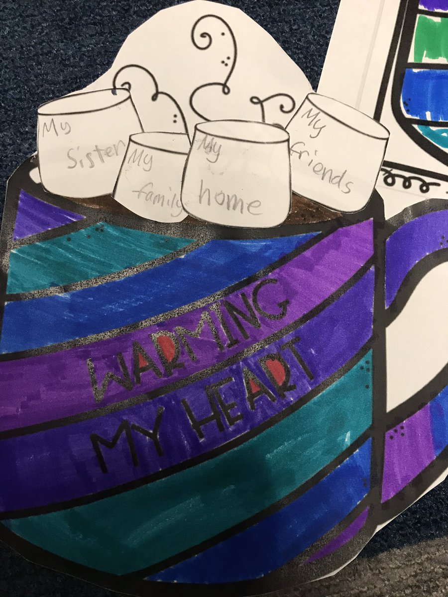 Miss_Trisa's tweet photo. What warms your heart? ☕️  Kids’ Safari discussed self management and made these adorable mugs to remind us what cheers us up when we’re feeling down 💖 #SEL #AfterSchool https://t.co/NAVEI2co3V