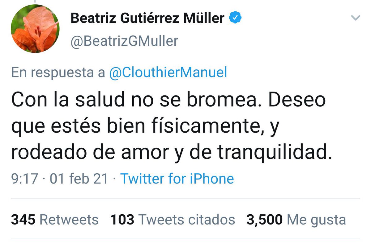 rthur013's tweet photo. A Beatriz Gutiérrez Müller solo le importa la salud pública, cuando se trata de un miembro de su familia 😏 https://t.co/X3saxLEQpp