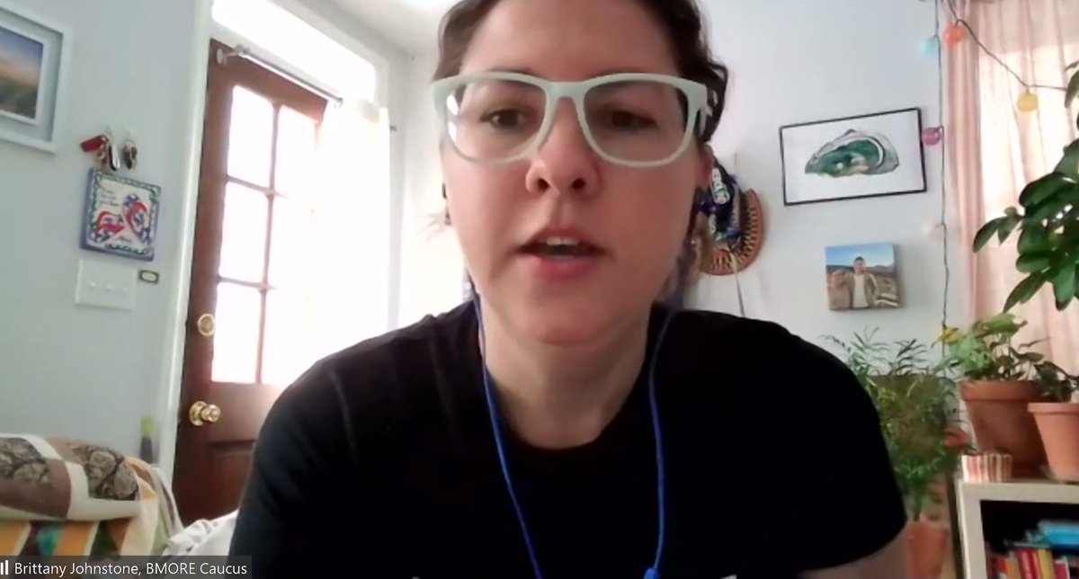 Brittany Johnstone says there are less than 200 counselors in the Baltimore city school district. We need to reimagine school safety and not use the "tools of the oppressors" to quote Monique Morris