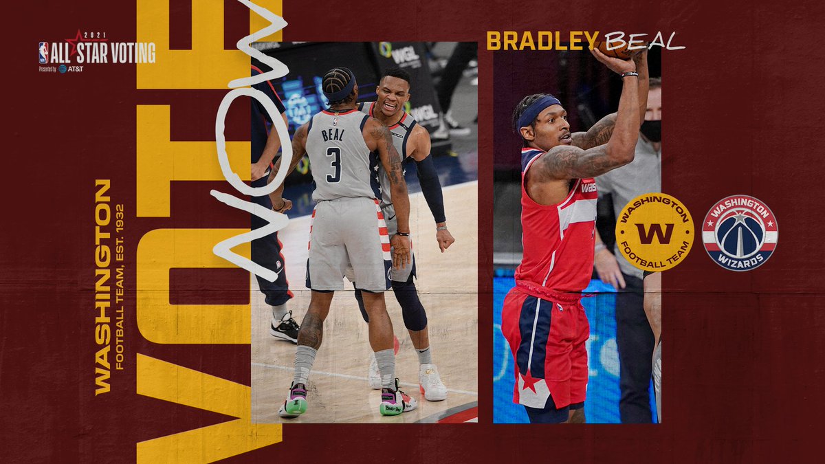 Commanders's tweet photo. 2 FOR 1 VOTING DAY!!!

RT to help make @RealDealBeal23 an #NBAAllStar!!

🗳 » https://t.co/JVAJZOxcEZ https://t.co/oM2D65mHVn