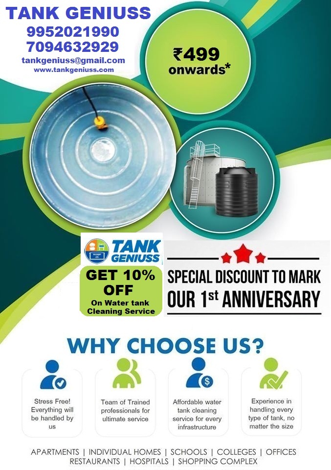 TankGeniuss's tweet photo. For Water Tank / Sump Cleaning services - Enquiry/Bookings:

Mobile/Whatsapp: 9952021990 / 7094632929

Email:tankgeniuss@gmail.com

*Price based on the capacity of the tank / sump.

#WaterTankCleaning #Purewater #tankcleaningservice #sumpcleaningservice #overheadtankcleaning https://t.co/nFLBVTM2ql