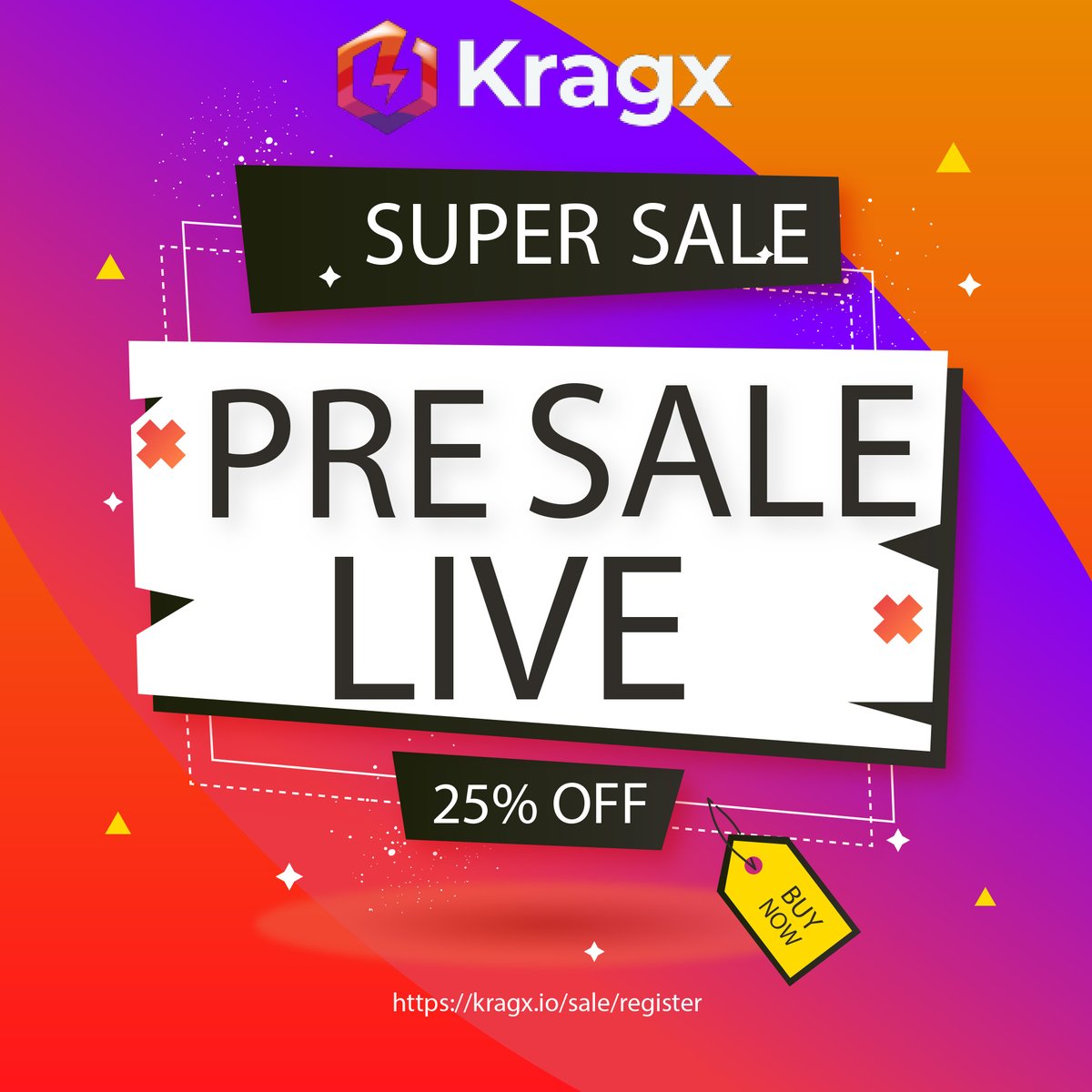 🔵Pre-Sale is live Now!

You may never get it at this price ever. Hurry now and make that purchase with a 25% bonus at $0.05 now🔹
▪️January 25th-Feb 25th, 2021▪️
🔻Minimum purchase is $20-$100🔻
🔘Buy From Here👇👇👇
🌐kragx.io/sale/register
#Kragx #Payment #Token #KRX