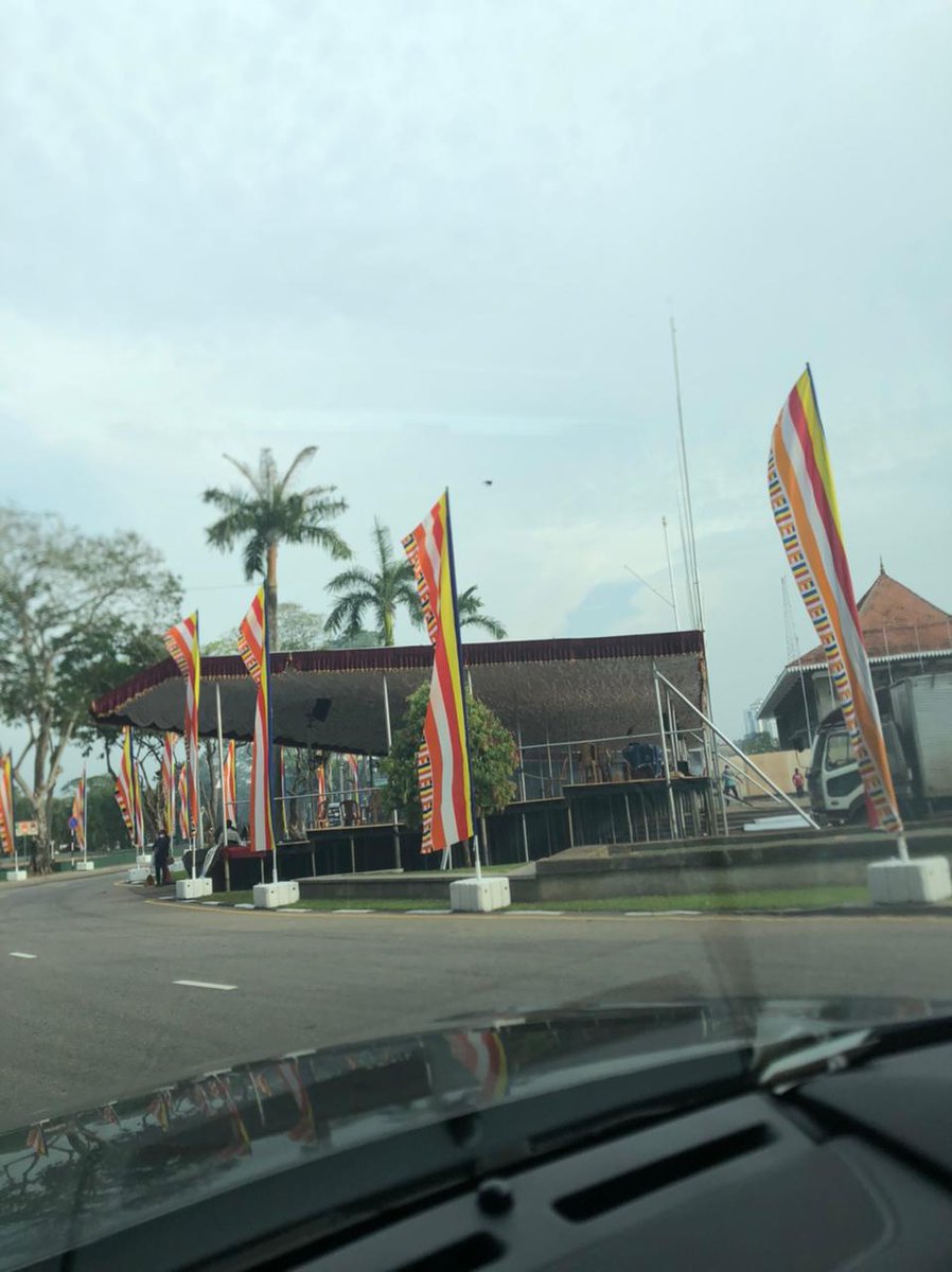 EmDeeS11's tweet photo. Independence Square all decked up to celebrate a truly #Lankan #IndependenceDay this year! Exposing the belly of the beast once more!

#hearthatroar #proudtobea🦁 #sinhabalaya #SBpride💪🏾 https://t.co/OuKcGaXznR