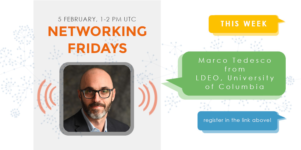 This week's #netfridays don't miss our session on the impact of floods on our lives &amp; economy with Marco Tedesco, Professor at <a href="/LamontEarth/">LDEO</a> <a href="/Columbia/">Columbia University</a> University &amp; Adjunct Scientist at <a href="/NASAGISS/">NASA GISS</a>!
Register here👉bit.ly/3re1mIp
#flood #climate #climatechange #economy