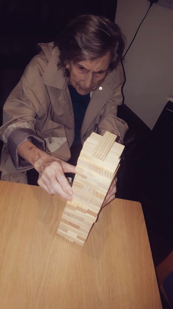 rashielee's tweet photo. Nette is concentrating hard as she plays Jenga!
#canwebuildit #yeswecan https://t.co/zakFnEdRin