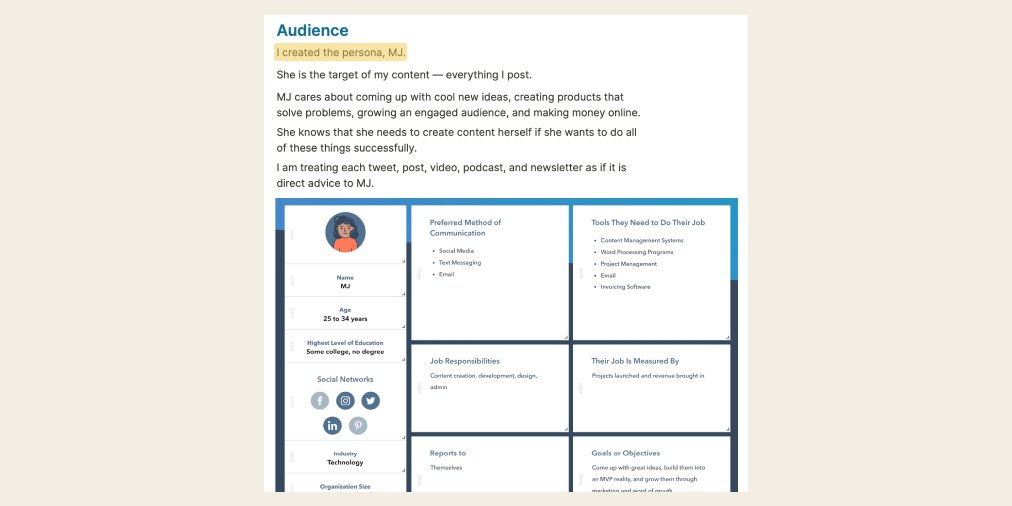 2.3/  @uxblake creates for "MJ"Blake highlights everything from optimum method of communication to what their goals are.Although his audience includes people interested in several different things,He does not refrain from narrowing down to what the "core audience" desires.