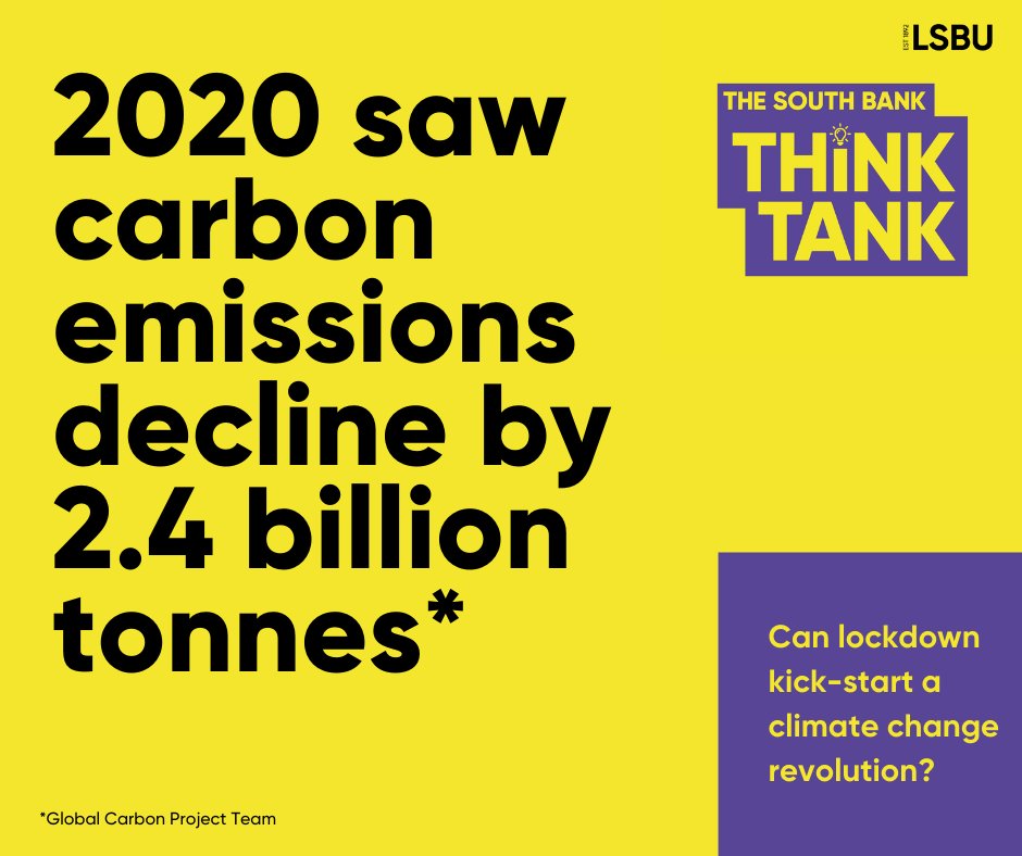 Can lockdown kick-start a climate change revolution? Listen to The South Bank Think Tank podcast to find out...  loom.ly/m-xcIw8
#sustainability #climateaction #climatechange #environment #teamLSBU