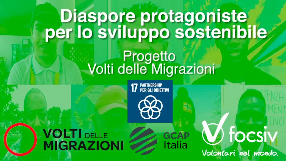 E’ essenziale dare valore al volto positivo al protagonismo del popolo delle #diaspore dei #migranti che vivono, studiano e lavorano nel nostro paese. Guarda e condividi il video di #FOCSIV con <a href="/GcapItalia/">GCAP Italia</a> per il progetto #VoltiMigrazioni bit.ly/2MqiUCu #FacesofMigration