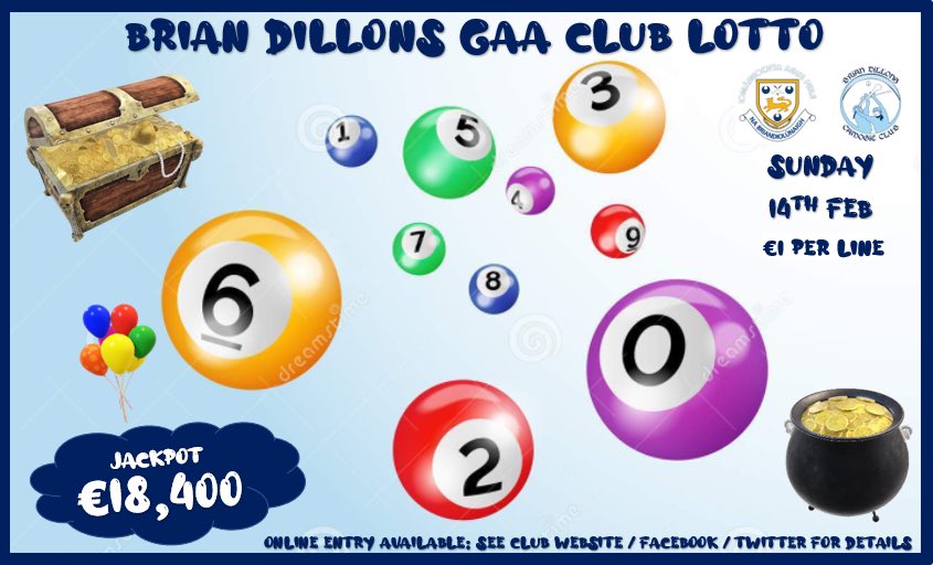 The Club Lotto is now online! Starting Sunday 14th February. Jackpot of €18,400💰 Enter using following link: klubfunder.com/Clubs/Brian%20…