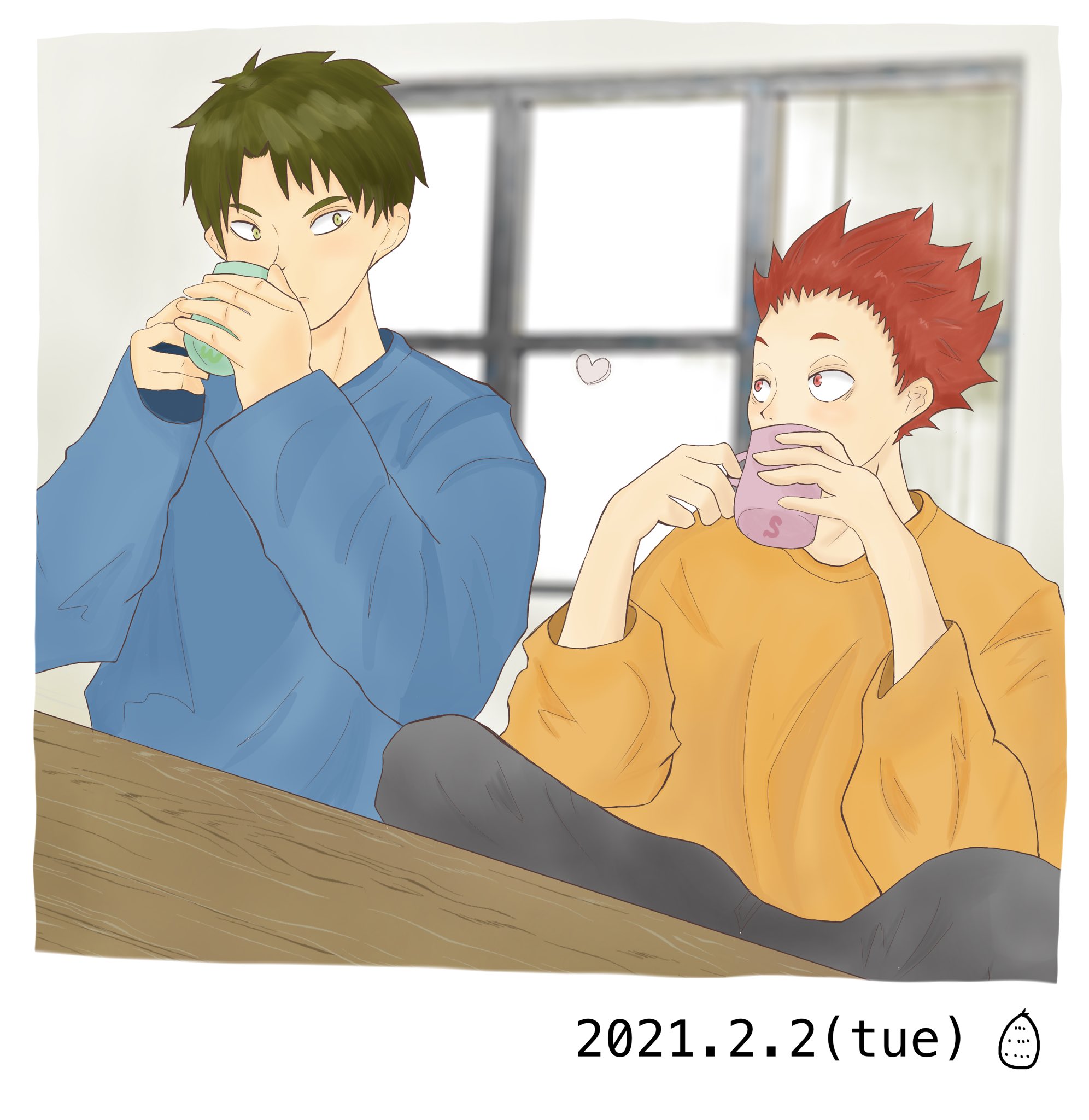 ハイキュー　牛島若利　天童覚　ジャンプショップ　365日ステッカー ハイキュー 牛島若利 天童覚 マグネット ステッカー - メルカリ